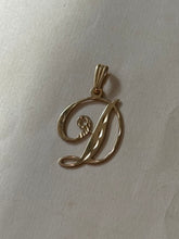 Load image into Gallery viewer, Vintage 14k Yellow Gold ‘D’ Initial Pendant

