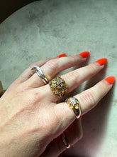 Load image into Gallery viewer, Diamond 14k Yellow Gold Dome Ring Size 5.75
