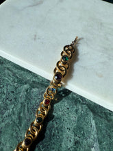 Load image into Gallery viewer, Vintage Gold Plated Costume Bracelet 7.5”
