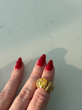 Load image into Gallery viewer, Chunky Yellow Gold Vermeil Ring Size 5.75

