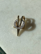 Load image into Gallery viewer, Vintage 1960s Two-Tone 14k Solid Gold Diamond Pendant
