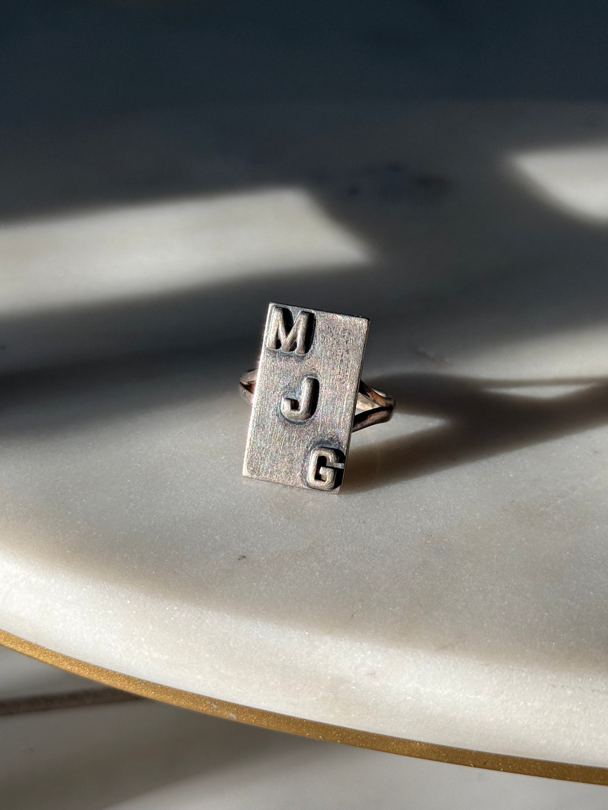 Vintage MJG Sterling Silver Ring Size 6.5