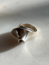 Load image into Gallery viewer, Chunky Sculptural Modernist Solid Sterling Silver Ring Size 7.5
