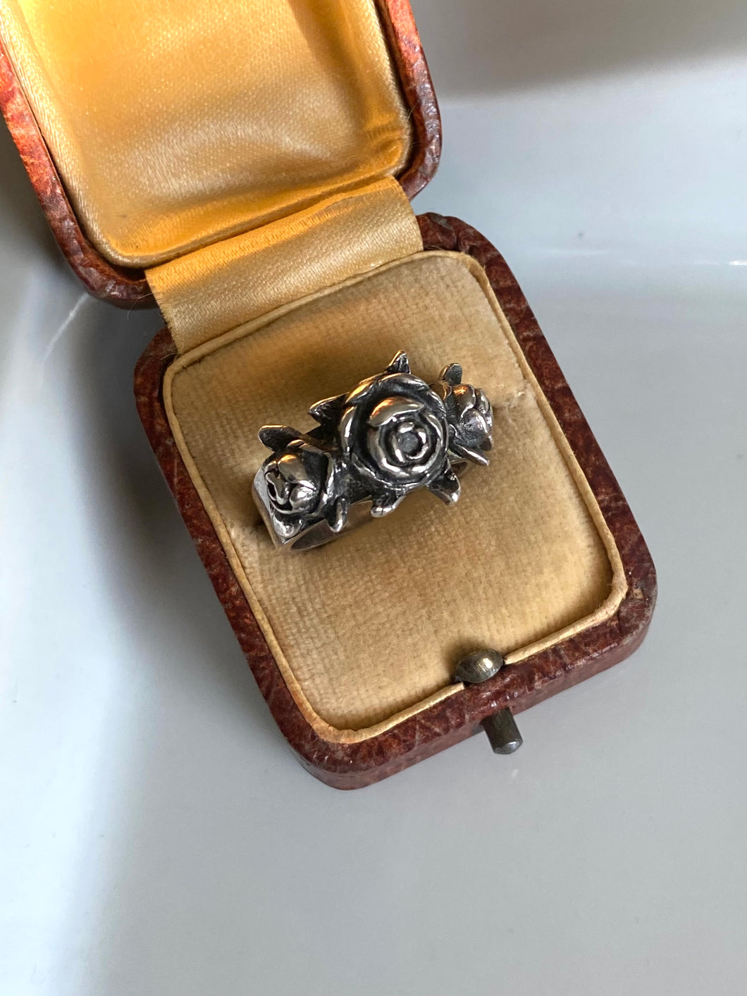 Finland Sarpaneva Rose Sterling Silver Ring