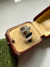 Load image into Gallery viewer, Diamond Cross y2k Sterling Silver Ring Size 7
