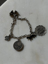 Load image into Gallery viewer, Midcentury Sterling Silver Charm Bracelet
