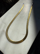 Load image into Gallery viewer, Two-Tone Reversible Sterling Silver Gold Vermeil Herringbone Chain 15.5”
