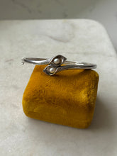 Load image into Gallery viewer, Sterling &amp; 14k Flower Bangle Bracelet
