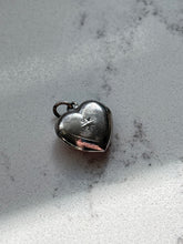 Load image into Gallery viewer, Vintage Sterling Starburst Heart Charm
