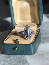 Load image into Gallery viewer, Vintage Hematite Sterling Silver Ring Size 6.25
