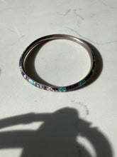 Load image into Gallery viewer, Enamel Sterling Silver Bangle 7”
