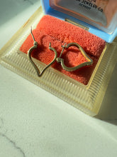 Load image into Gallery viewer, Diamond Gold Vermeil Heart Hoops

