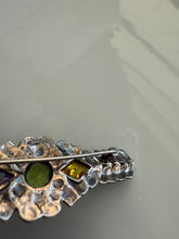 Load image into Gallery viewer, Peridot Citrine Amethyst Sterling Silver Brooch
