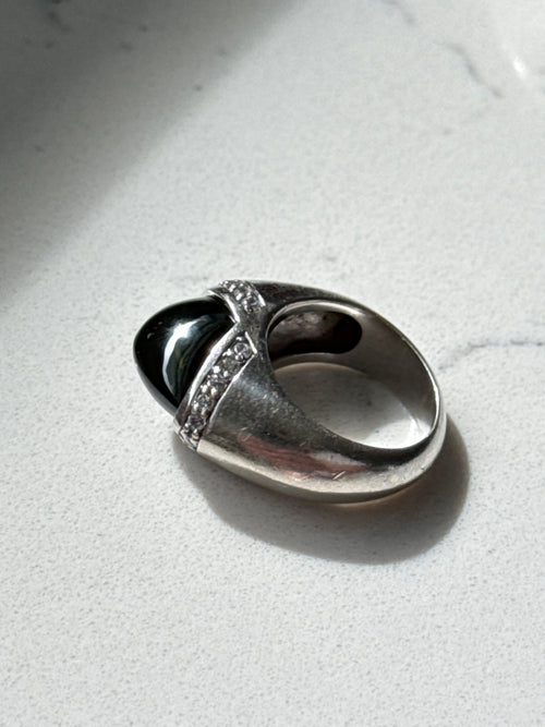 Chunky Sterling Silver Ring Size 6.75