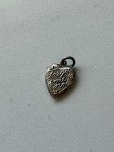 Load image into Gallery viewer, Vintage Forget Me Not Sterling Heart Charm
