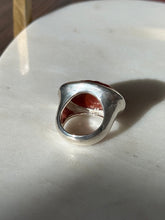 Load image into Gallery viewer, Chunky Carnelian Sterling Silver Ring Size 8

