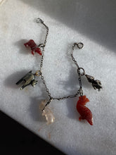 Load image into Gallery viewer, Antique Sterling Silver Charm Bracelet
