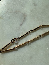 Load image into Gallery viewer, Bar Link 14k Gold Necklace 15”
