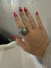 Load image into Gallery viewer, Vintage Sterling Silver Jumbo Etched Dome Ring
