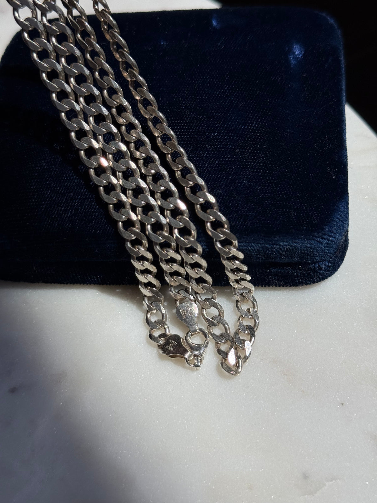 Italian Solid Sterling Silver Cuban Curb Chain 24.5”