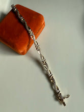 Load image into Gallery viewer, Gold Vermeil Two-Tone Sterling Bracelet 7”
