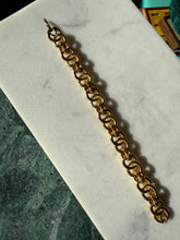 Load image into Gallery viewer, Vintage Gold Plated Costume Bracelet 7.5”
