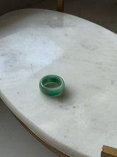 Load image into Gallery viewer, Chunky Green Jade Band Size 8.75

