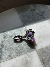 Load image into Gallery viewer, Amethyst Cabochon Sterling Silver Drop Pendant
