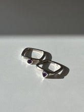 Load image into Gallery viewer, Amethyst Sterling Silver Stacker Rings Size 6
