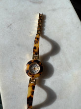 Load image into Gallery viewer, Vintage Tortoise Shell Goldtone Wristwatch 7.25”
