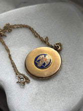 Load image into Gallery viewer, Antique 1/20 12k Gold Fill Starburst Locket Necklace 18”
