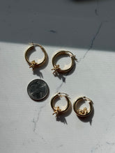 Load image into Gallery viewer, Vintage Hanging Cherub 14k Yellow Gold Hoops
