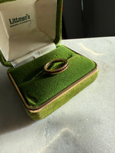 Load image into Gallery viewer, Synthetic Red Stone 14k Gold Band Size 4.75
