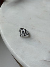 Load image into Gallery viewer, ‘M’ Sterling Silver Ring Size 5.25
