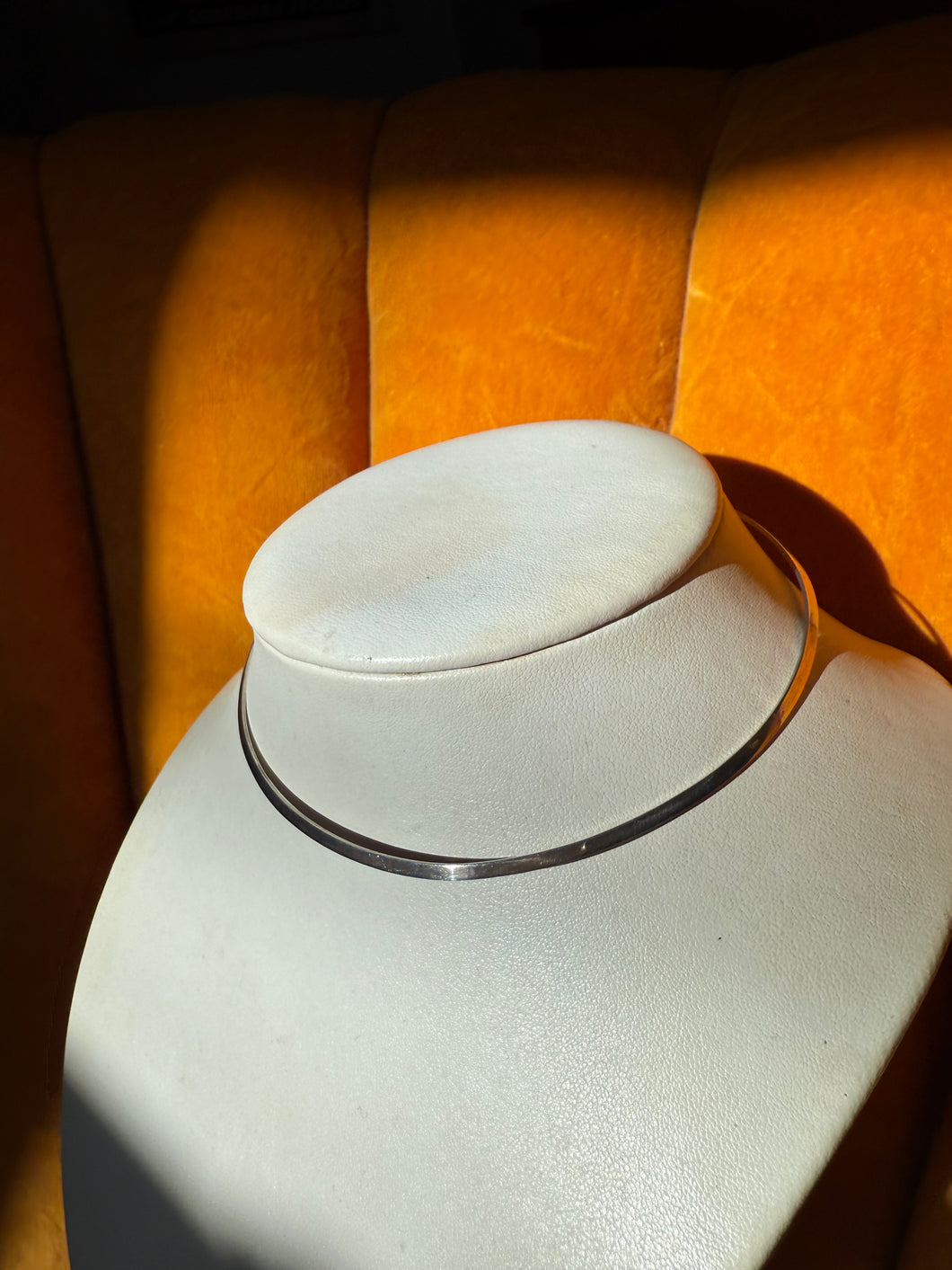 Choker Torque Necklace Sterling Silver 13.75”