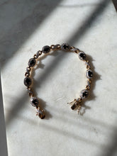 Load image into Gallery viewer, Two-Tone Gold Vermeil Blue Sapphire &amp; CZ Tennis Bracelet 7.25”
