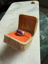 Load image into Gallery viewer, Purple Stone Gold Vermeil Ring Size 7.5
