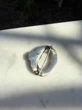 Load image into Gallery viewer, Antique Sterling Scottish Agate Brooch
