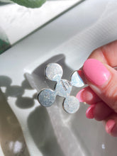 Load image into Gallery viewer, Cabochon Sterling Silver Chunky Cross Pendant
