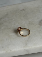 Load image into Gallery viewer, Dainty 10k Gold Opal &amp; Diamond Ring Size 6.75
