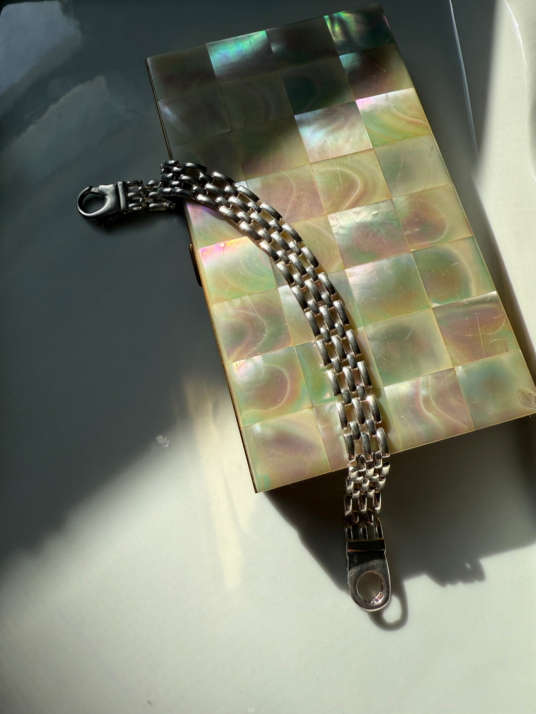 Panther Link Sterling Silver Bracelet 8”