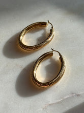 Load image into Gallery viewer, Hollow Gold Vermeil Hoops
