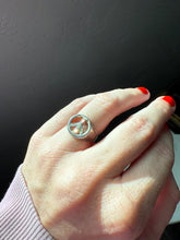 Load image into Gallery viewer, Vintage Peace Sign Sterling Silver Ring Size 6
