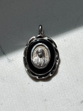 Load image into Gallery viewer, Mexico Black Onyx &amp; Sterling Silver Virgin Mary Pendant
