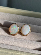 Load image into Gallery viewer, Vintage 14k Gold Opal Earrings
