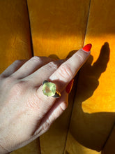 Load image into Gallery viewer, Chunky Yellow Sterling Silver Ring Size 9.25
