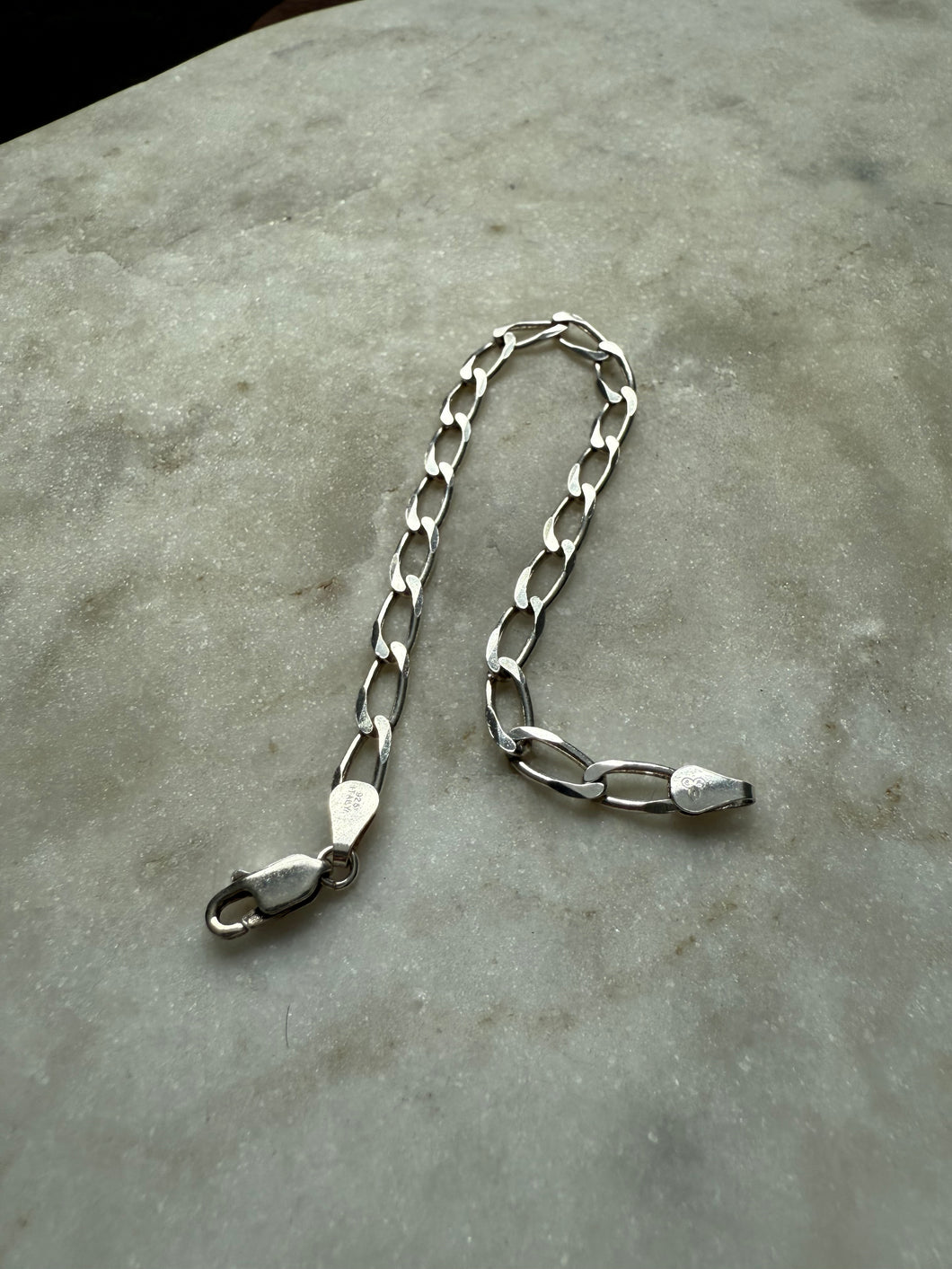 Italian Vintage Sterling Silver Bracelet 7.25”