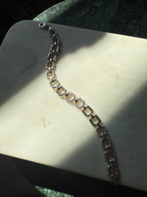 Load image into Gallery viewer, Italian Square Sterling Silver Bracelet 7.75”
