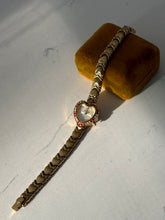Load image into Gallery viewer, Vintage Gold Plated Heart Wrist Watch
