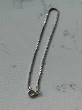 Load image into Gallery viewer, Dainty Micro Box Chain Sterling Bracelet 7.25”
